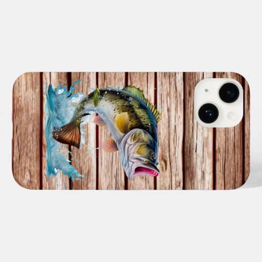 Jumping Bass Barn Wood Case-Mate iPhone Case (Achterkant (horizontaal))