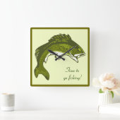 Jumping Bass Clock Vierkante Klok (Huis)