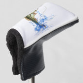 Jumping Bass Vist Golfheadcover (3/4 voorkant)