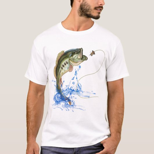 Jumping Bass Vist Lure T-shirt (Voorkant)