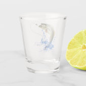 Jumping Bass Vist Shot Glas (Achterkant)