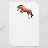 Jumping Bay Horse Stationery Briefpapier (Voorkant / Achterkant)