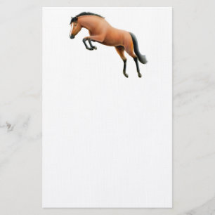 Jumping Bay Horse Stationery Briefpapier
