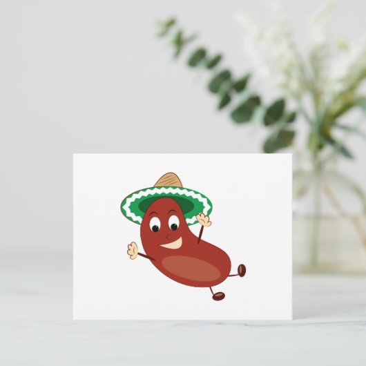 Jumping Bean Briefkaart (Staand voorkant)