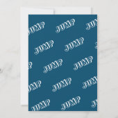 Jumping Bouncing Party Bounce House Birthday Blue Kaart (Achterkant)