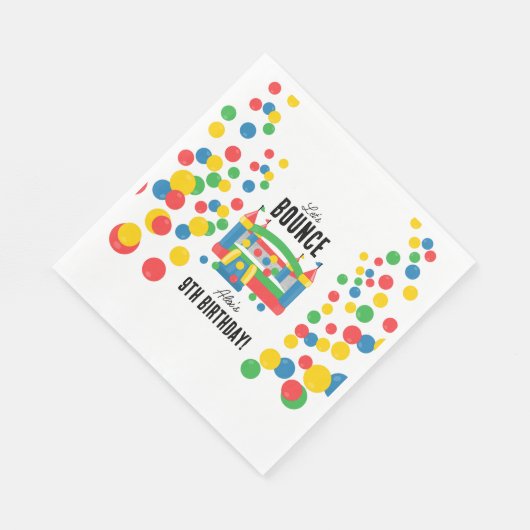 Jumping Bouncy Castle Kinder Bounce verjaardagsfee Servet (Hoek)