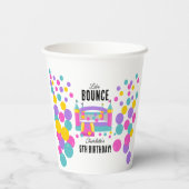 Jumping Bouncy Kasteel Meisjes Verjaardagsfeest Papieren Bekers (Achterkant)