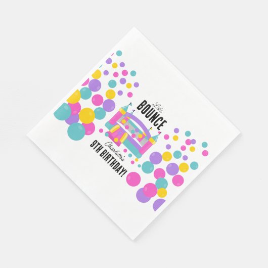 Jumping Bouncy Kasteel Meisjes Verjaardagsfeest Servet (Hoek)