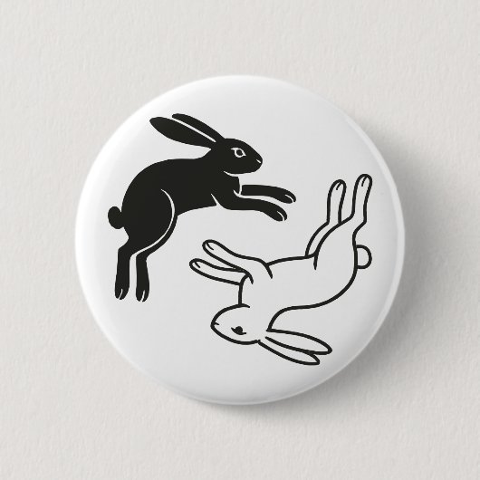 Jumping Bunnies Ronde Button 5,7 Cm (Voorkant)