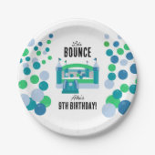 Jumping Castle Bouncy Boys Verjaardagsfeestje Papieren Bordje (Voorkant)