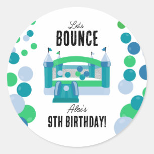 Jumping Castle Bouncy Boys Verjaardagsfeestje Ronde Sticker