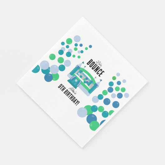 Jumping Castle Bouncy Boys Verjaardagsfeestje Servet (Hoek)