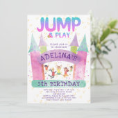 Jumping Castle Jump Spelen Gymnastiek Kinderen Ver Kaart (Staand voorkant)