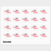Jumping Cheerleader Team Gear Ronde Sticker (Vel)