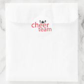 Jumping Cheerleader Team Gear Ronde Sticker (Tas)