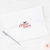 Jumping Cheerleader Team Gear Ronde Sticker (Envelop)
