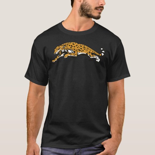 Jumping Cheetah Design Classic T-Shirt (Voorkant)