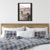 Jumping Cholla Cactus Desert B&W Foto-Prints Canvas Afdruk (Insitu (Slaapkamer))
