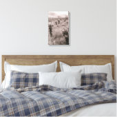 Jumping Cholla Cactus Desert B&W Foto-Prints Canvas Afdruk (Insitu (Slaapkamer))