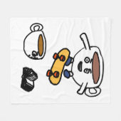 Jumping Coffee Cup & Reading Mug Duo Fleece Deken (Voorkant (Horizontaal))