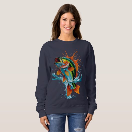 Jumping Colorful Fish – Women’s Sweatshirt (Voorkant volledig)