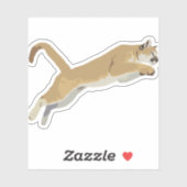 Jumping Cougar Sticker (Vel)