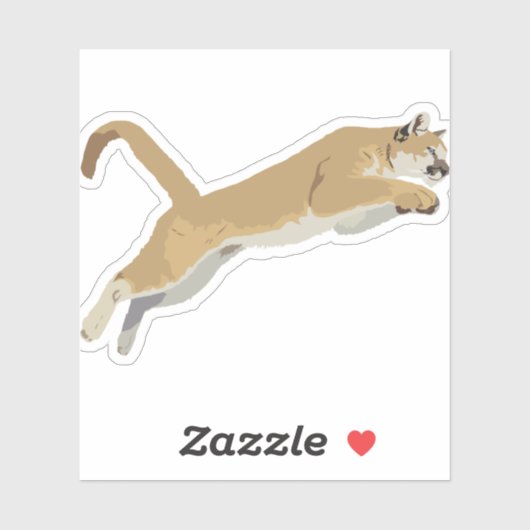 Jumping Cougar Sticker (Vel)