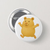 Jumping Cream Hamster Button Badge (Voorkant /achterkant)