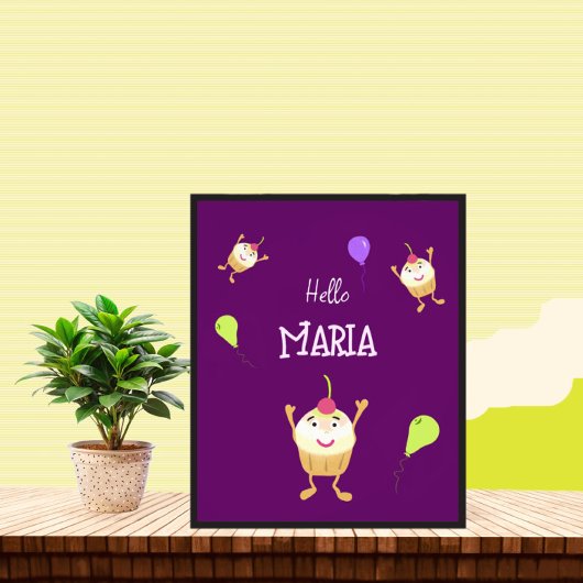 Jumping cupcakes foto afdruk