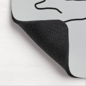 Jumping Dog Line Tekening Muismat (Hoek)