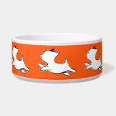 Jumping Dog Pattern Pet Bowl Voerbakje (Voorkant)