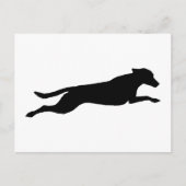 Jumping Dog Silhouette Briefkaart (Voorkant)