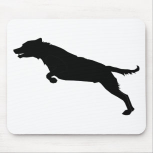 Jumping Dog Silhouette Muismat