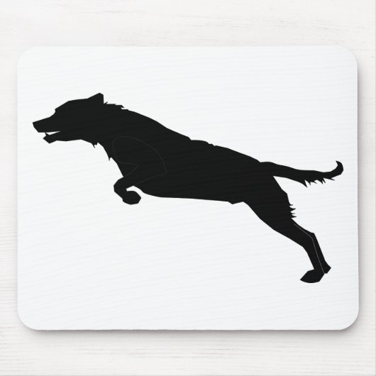 Jumping Dog Silhouette Muismat (Voorkant)