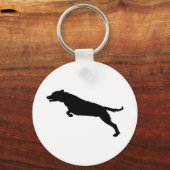 Jumping Dog Silhouette Sleutelhanger (Voorkant)