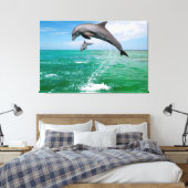 Jumping Dolfijnen Aangepaste Canvas Muur Kunst Afdruk (Insitu (Slaapkamer))