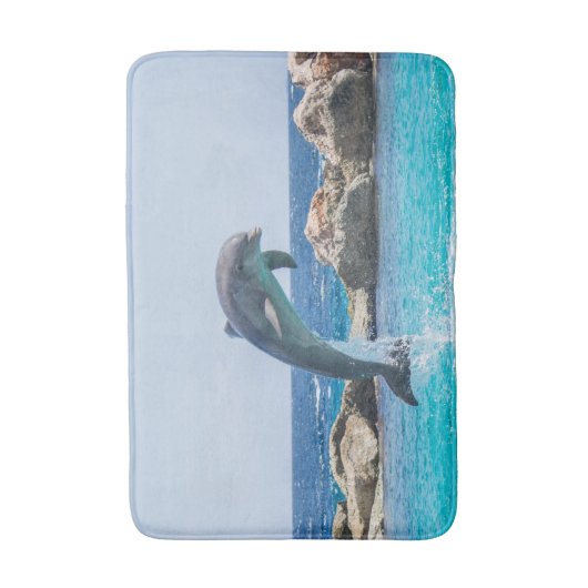 Jumping Dolphin Badkamer Tapijt Mat Home Decor (Voorkant Verticaal)