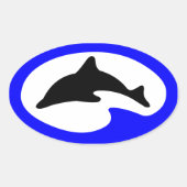 Jumping Dolphin  Divers Sticker (Voorkant)