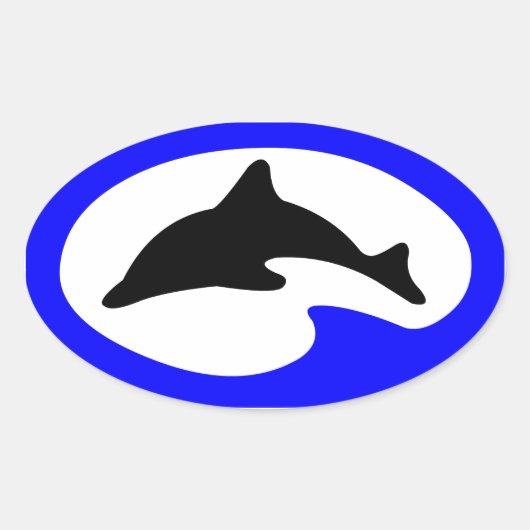 Jumping Dolphin  Divers Sticker (Voorkant)