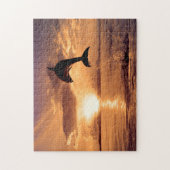 Jumping Dolphin in Sunset, Jigzaag Puzzle Legpuzzel (Verticaal)