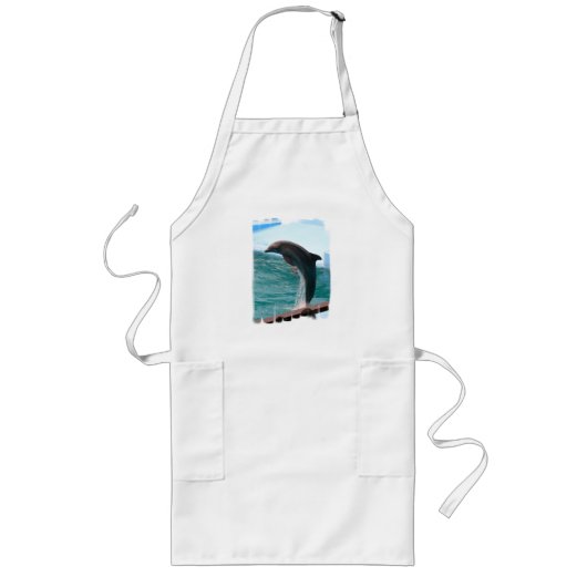 Jumping Dolphin Long Apron Lang Schort (Voorkant)