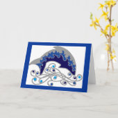 Jumping dolphin note card kaart (Gele Bloem)