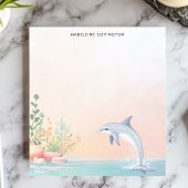 Jumping Dolphin Ocean Zee Gepersonaliseerde naam Notitieblok