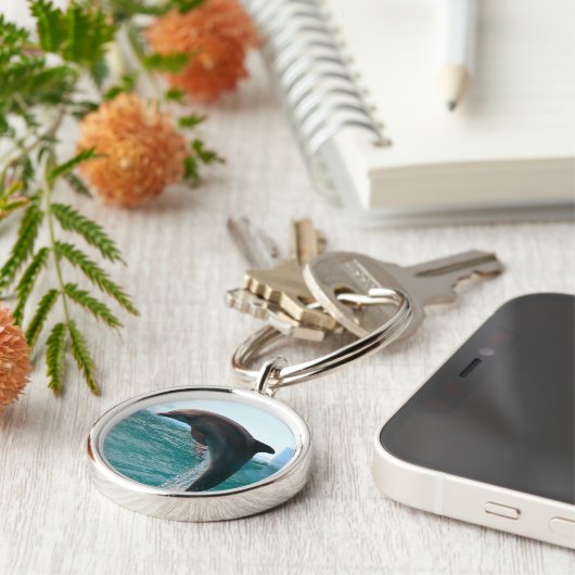 Jumping Dolphin Sleutelhanger (Zijkant)