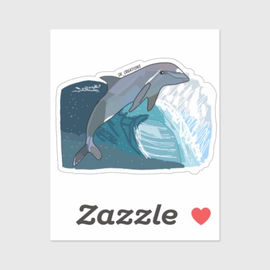 Jumping Dolphin Sticker (Vel)