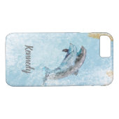 Jumping Dolphins Coastal Theme Art Case-Mate iPhone Case (Achterkant (Horizontaal))