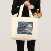 Jumping Dolphins Grote Tote Bag (Voorkant (product))