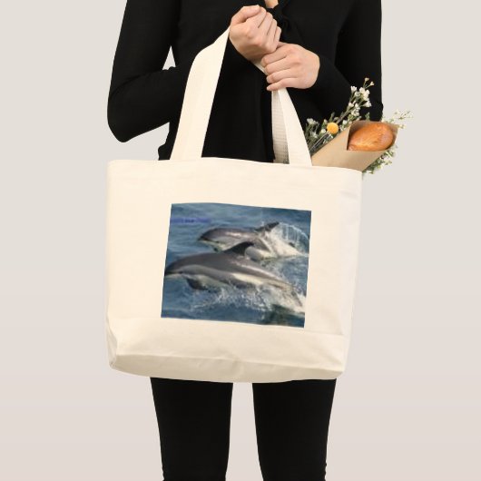 Jumping Dolphins Grote Tote Bag (Voorkant (product))