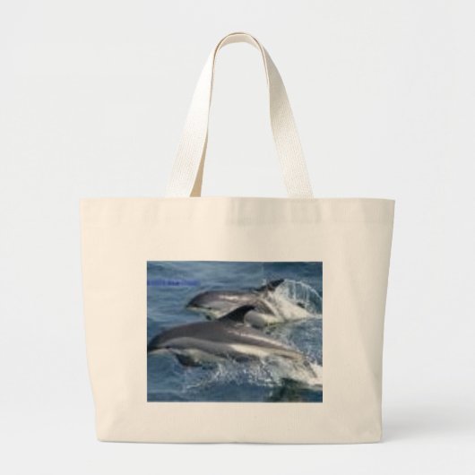 Jumping Dolphins Grote Tote Bag (Voorkant)