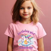 Jumping fantasie eenhoorn magische Meisjes verjaar T-shirt